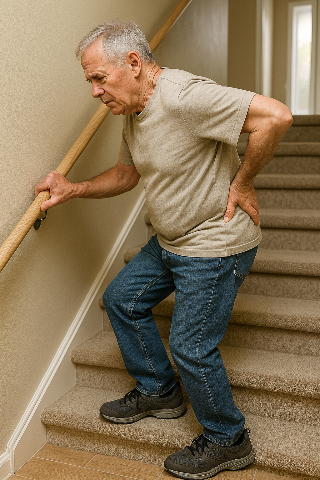 Treppensteigen mit Spinalkanalstenose: Tipps für schmerzfreie Bewegung und Sicherheit - Illustration