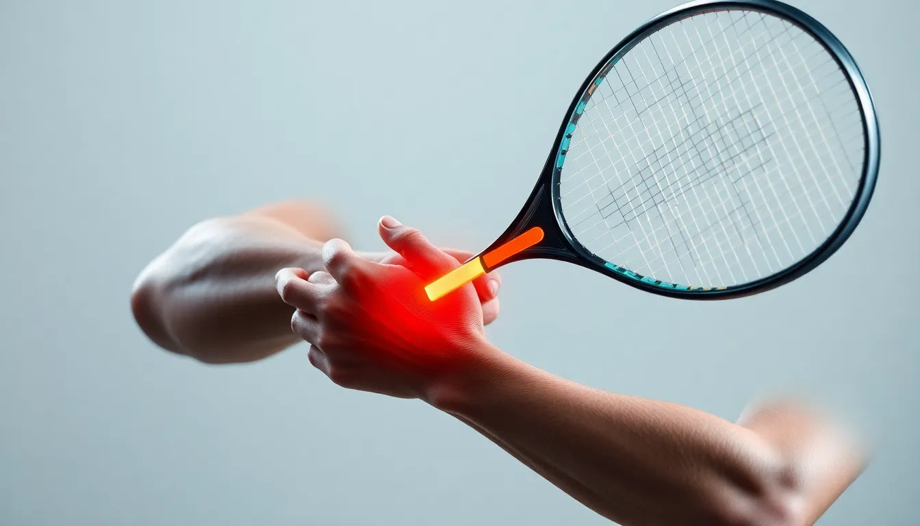 Übungsleser: effektive physiotherapie-übungen gegen tennisarm - Illustration