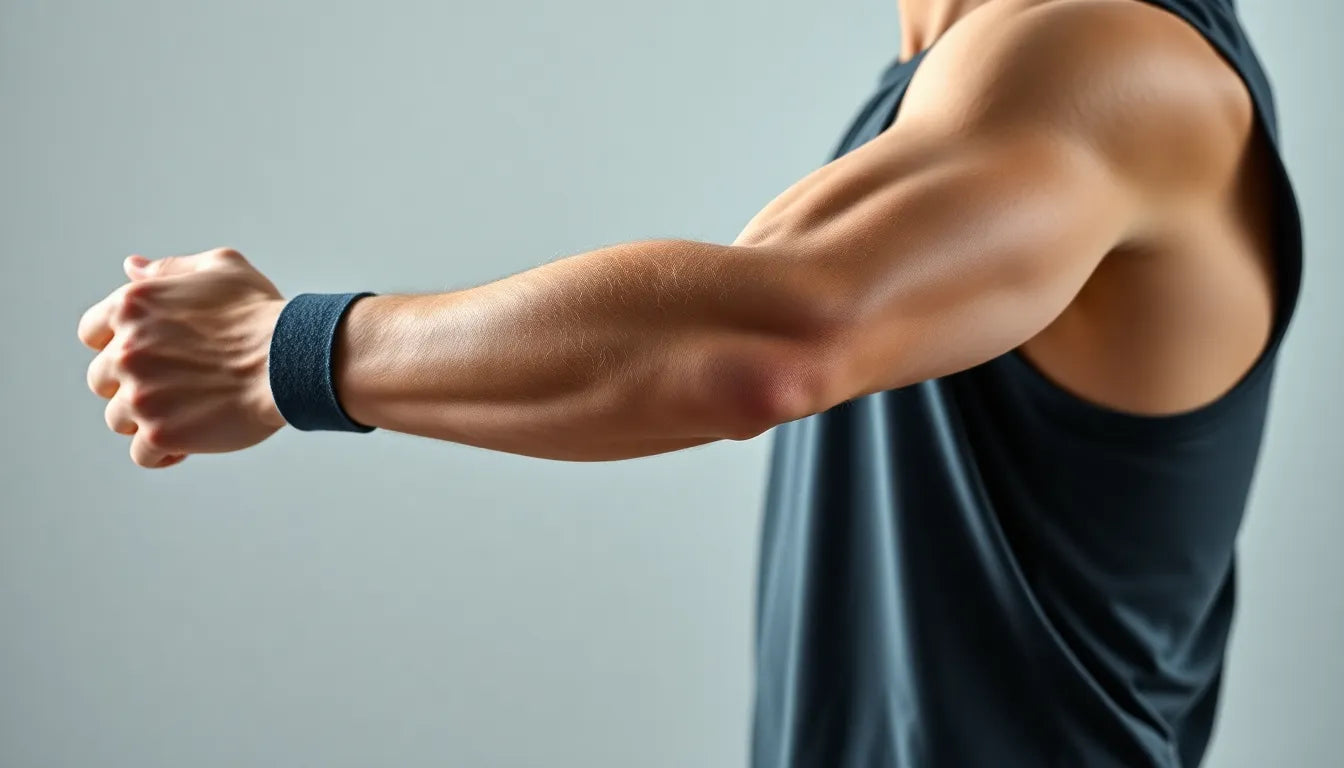 Übungsleser: effektive elastikübungen gegen tennisarm für schmerzlinderung - Illustration