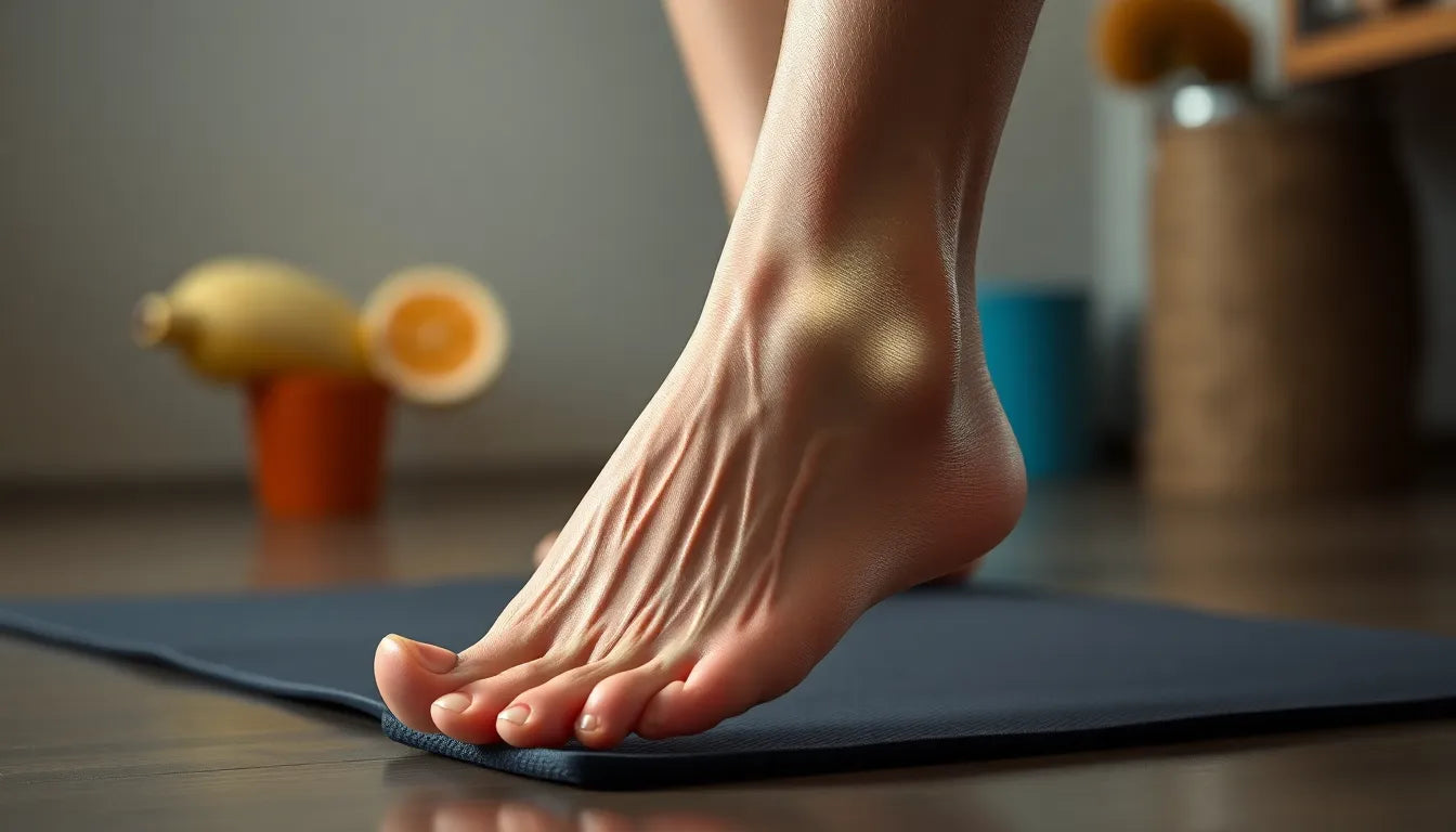 Übungsleser: effektive Übungen gegen nedsunken forfod für mehr Stabilität und Wohlbefinden - Illustration