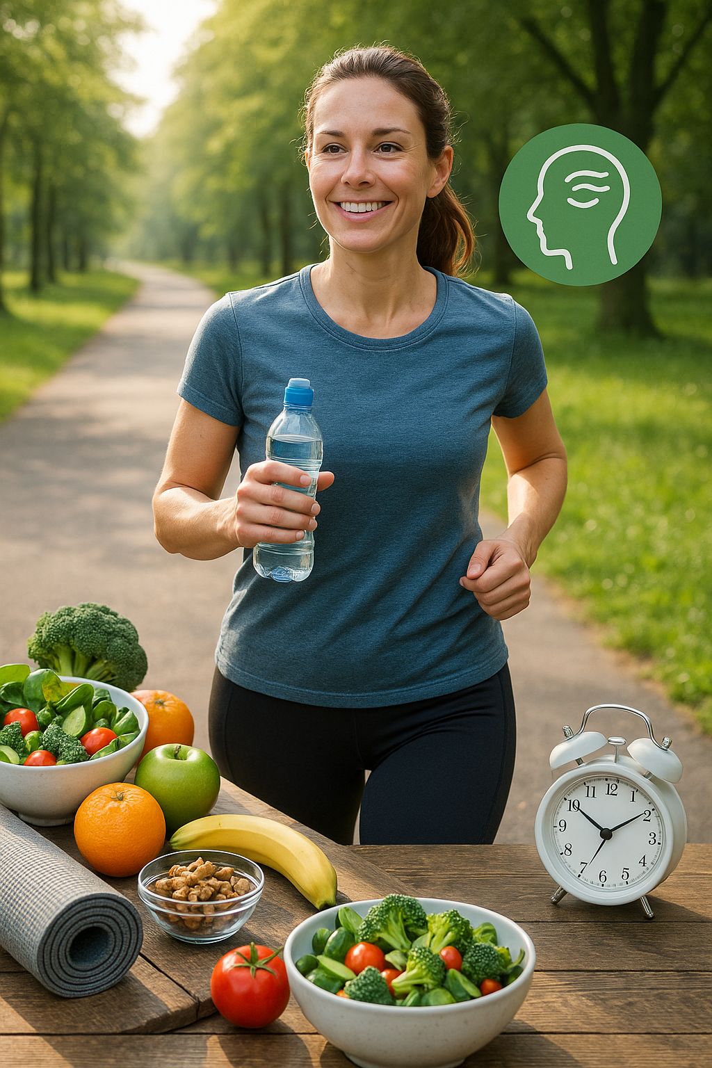 Gesund leben leicht gemacht: praktische Tipps für jeden Tag - Illustration