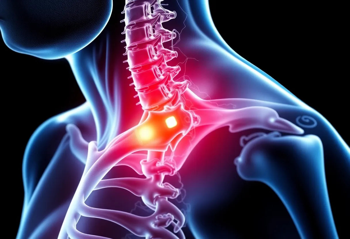 Leben ohne Nackenschmerzen: Tipps bei zervikalem bandscheibenvorfall - Illustration