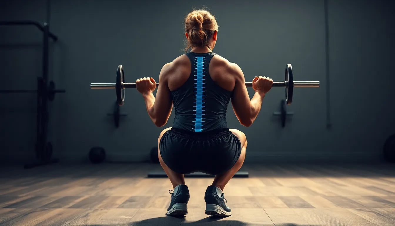 Schmerzfrei squatten: So vermeidest du Rückenschmerzen im unteren Rücken - Illustration