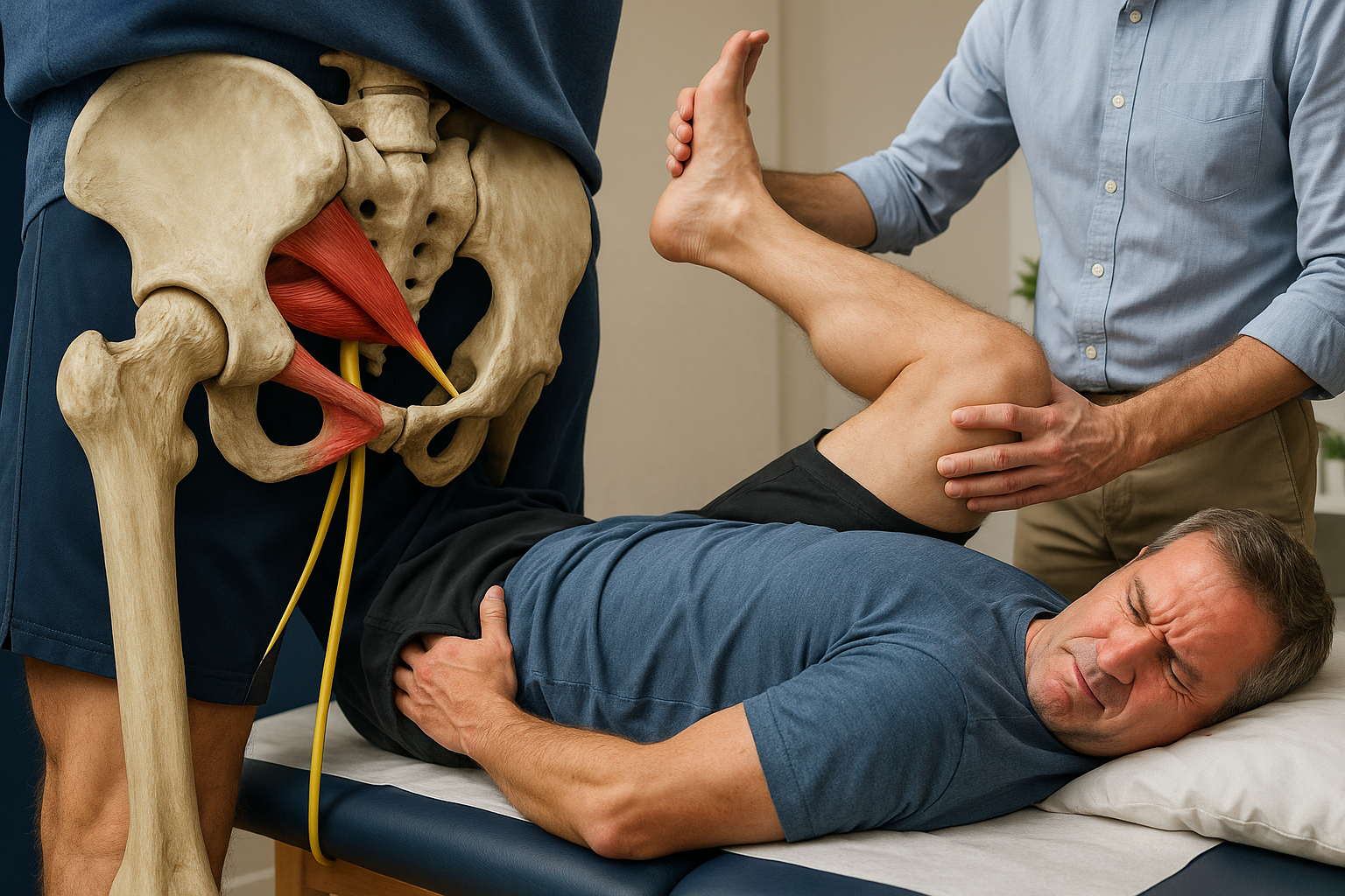 Entdecken Sie die besten Tests für das Piriformis-Syndrom: So erkennen Sie die Symptome selbst! - Illustration