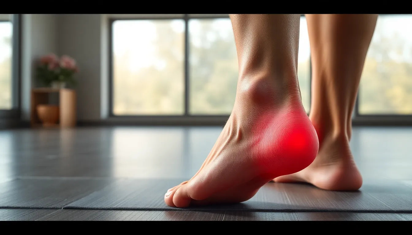 Übungsleser entdecken effektive Übungen gegen Fersensporn für schmerzfreie Schritte - Illustration