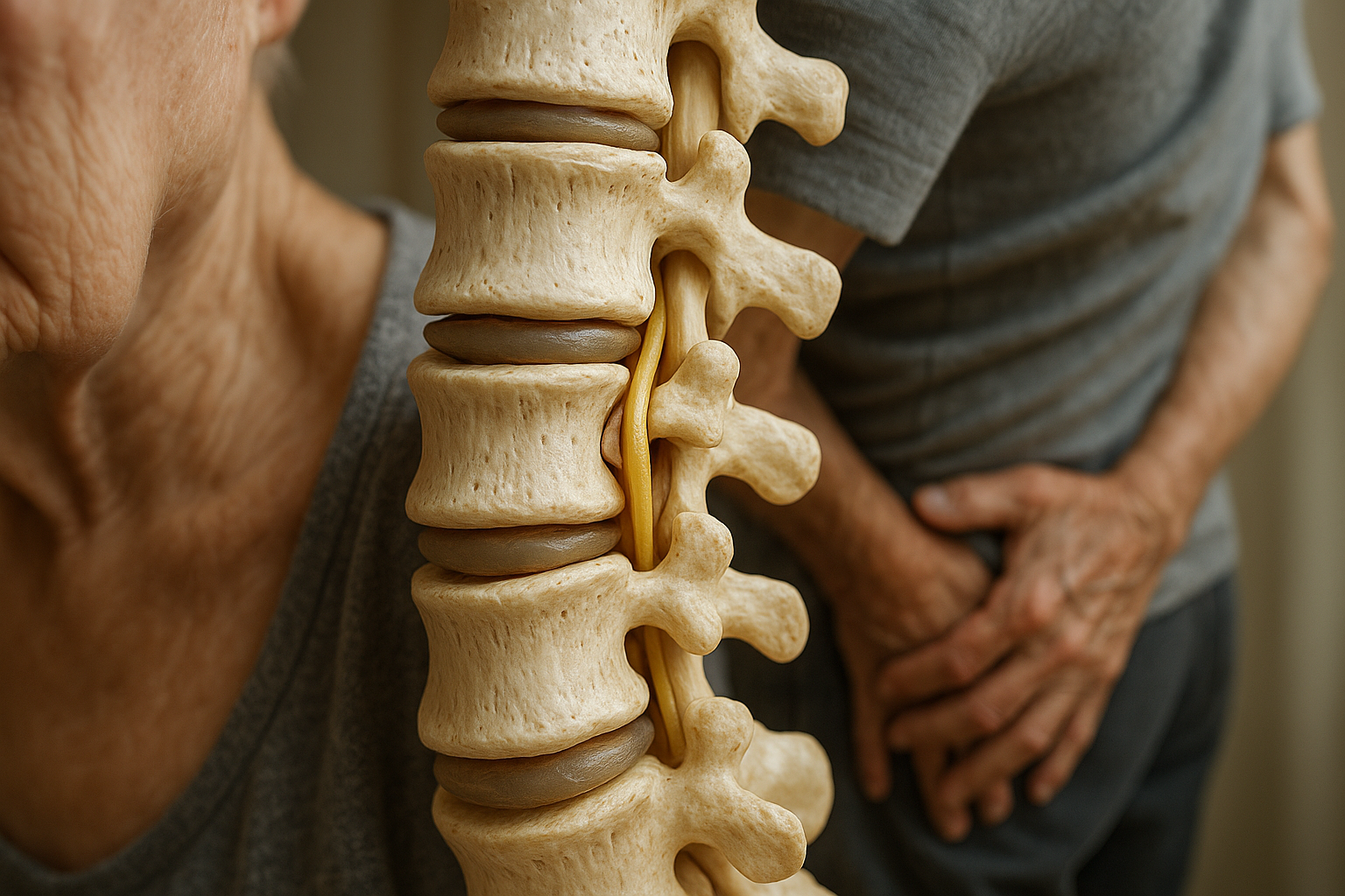 Entdecke die Ursachen und Lösungen für spinalstenose - Illustration