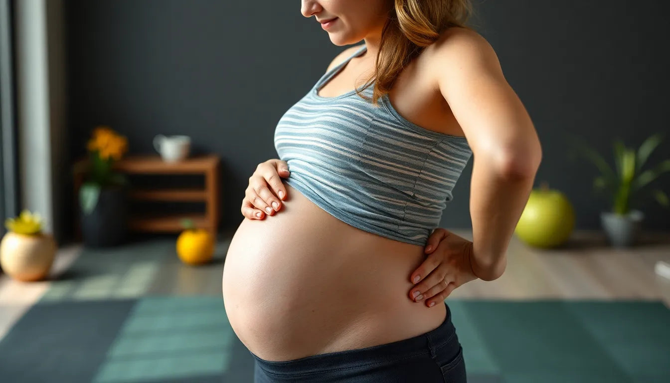 Übungsleser: effektive Übungen gegen Rückenschmerzen in der Schwangerschaft - Illustration