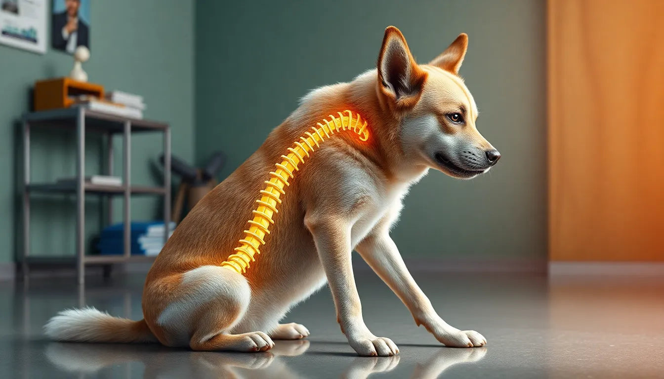 Wenn der Hund leidet: Umgang mit Spondylose im Endstadium - Illustration