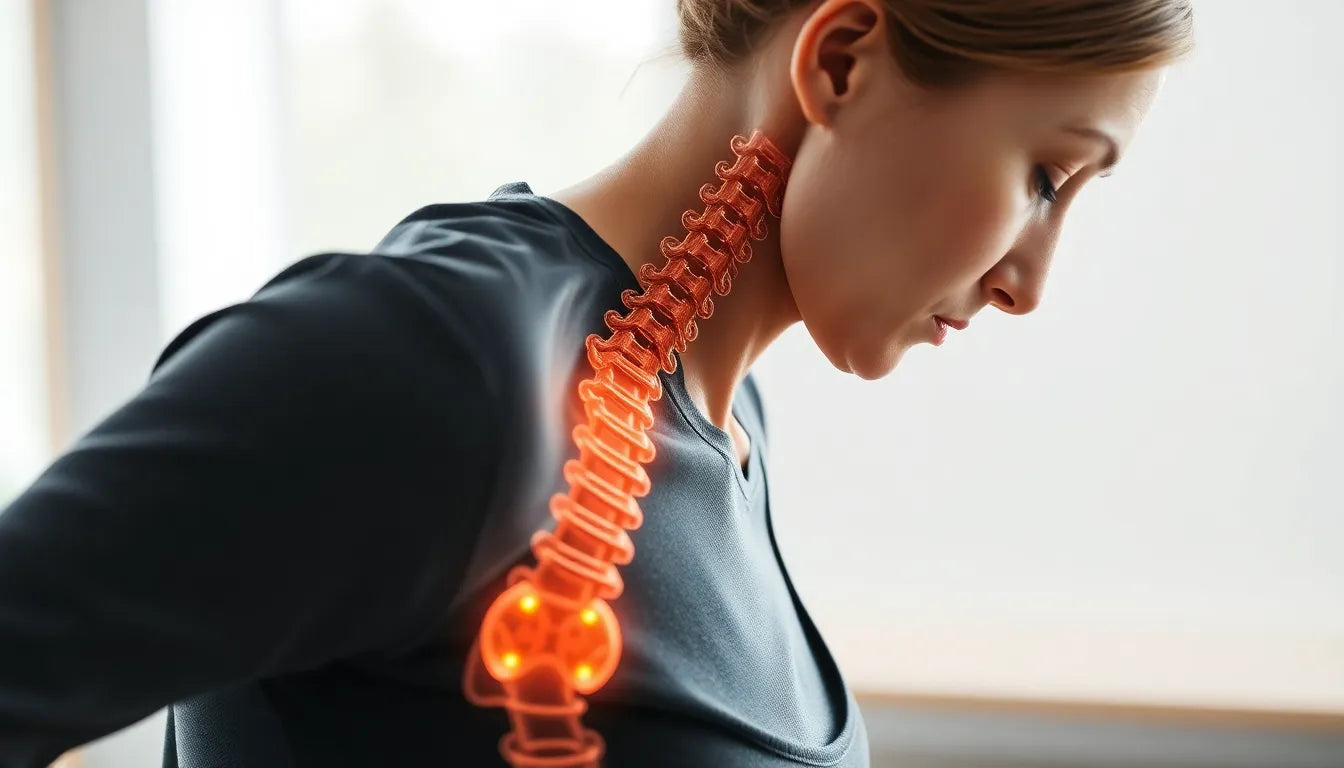 Übungsleser aufgepasst: sanfte Bewegungen bei bandscheibenvorfall halswirbelsäule - Illustration