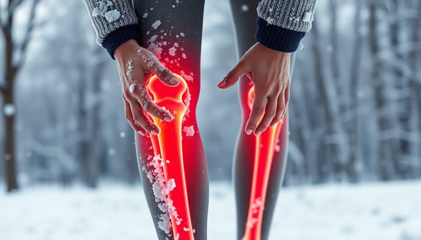 Kniebeschwerden im Winter verstehen und lindern - Illustration