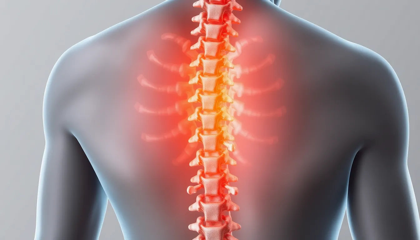 Verstehen Sie den bandscheibenvorfall: Ursachen, Symptome und Behandlungen im Überblick - Illustration
