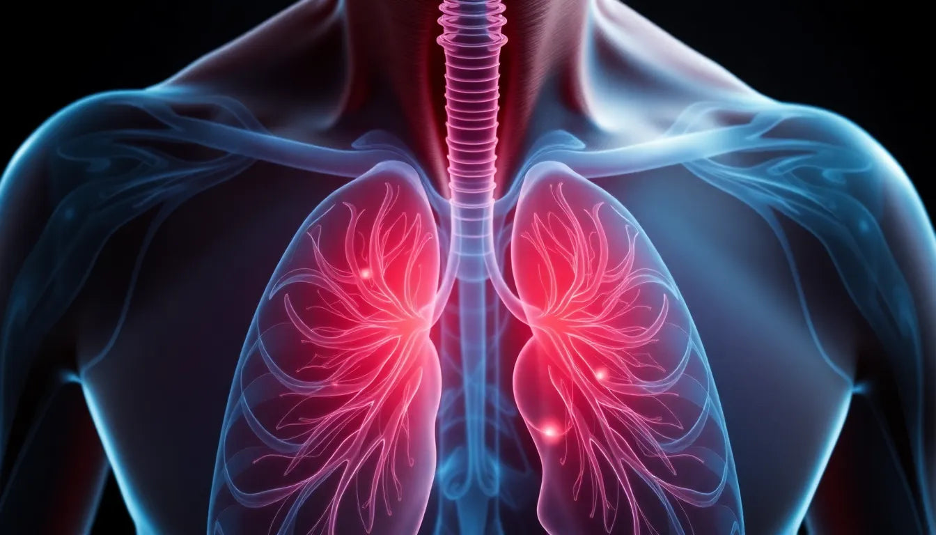 Rückenschmerzen als Warnsignal bei Lungenentzündung erkennen - Illustration