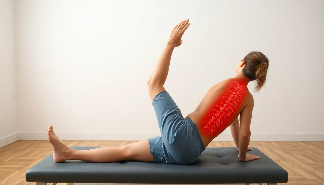 Wie der Beinhebetest bei einem Bandscheibenvorfall Klarheit schafft - Illustration