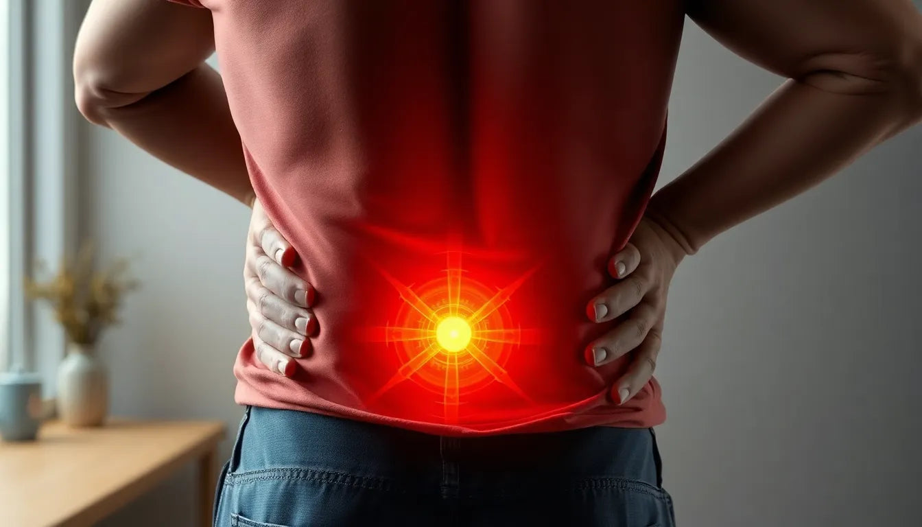 Schmerzen im unteren Rücken beim Stehen? So finden Sie Linderung! - Illustration