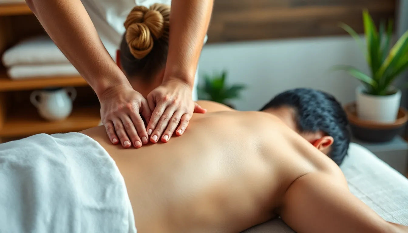 Massage als Schlüssel zur Linderung von Rückenschmerzen entdecken - Illustration