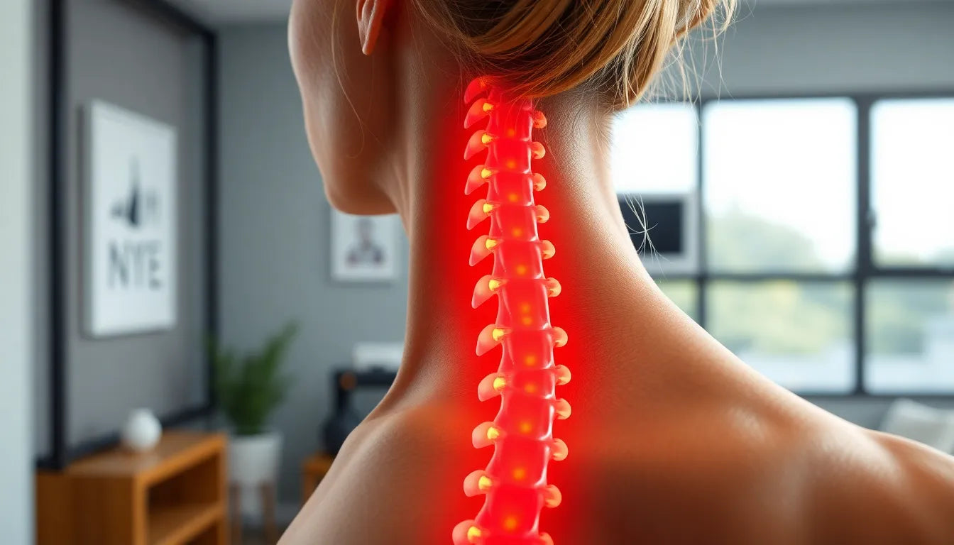 Physiotherapie bei bandscheibenvorfall der hws: schmerzfrei durch gezielte bewegung - Illustration