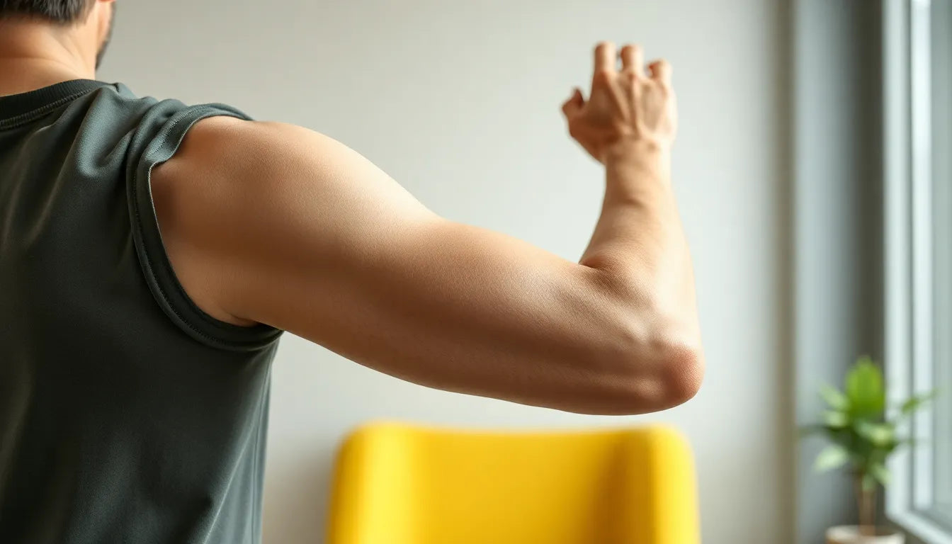 Übungsleser: so lösen Sie Muskelverspannungen mit effektiven armdehnübungen - Illustration