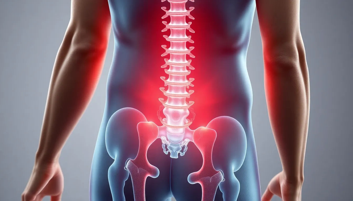 Wenn das Steißbein schmerzt: Symptome eines Bandscheibenvorfalls erkennen - Illustration