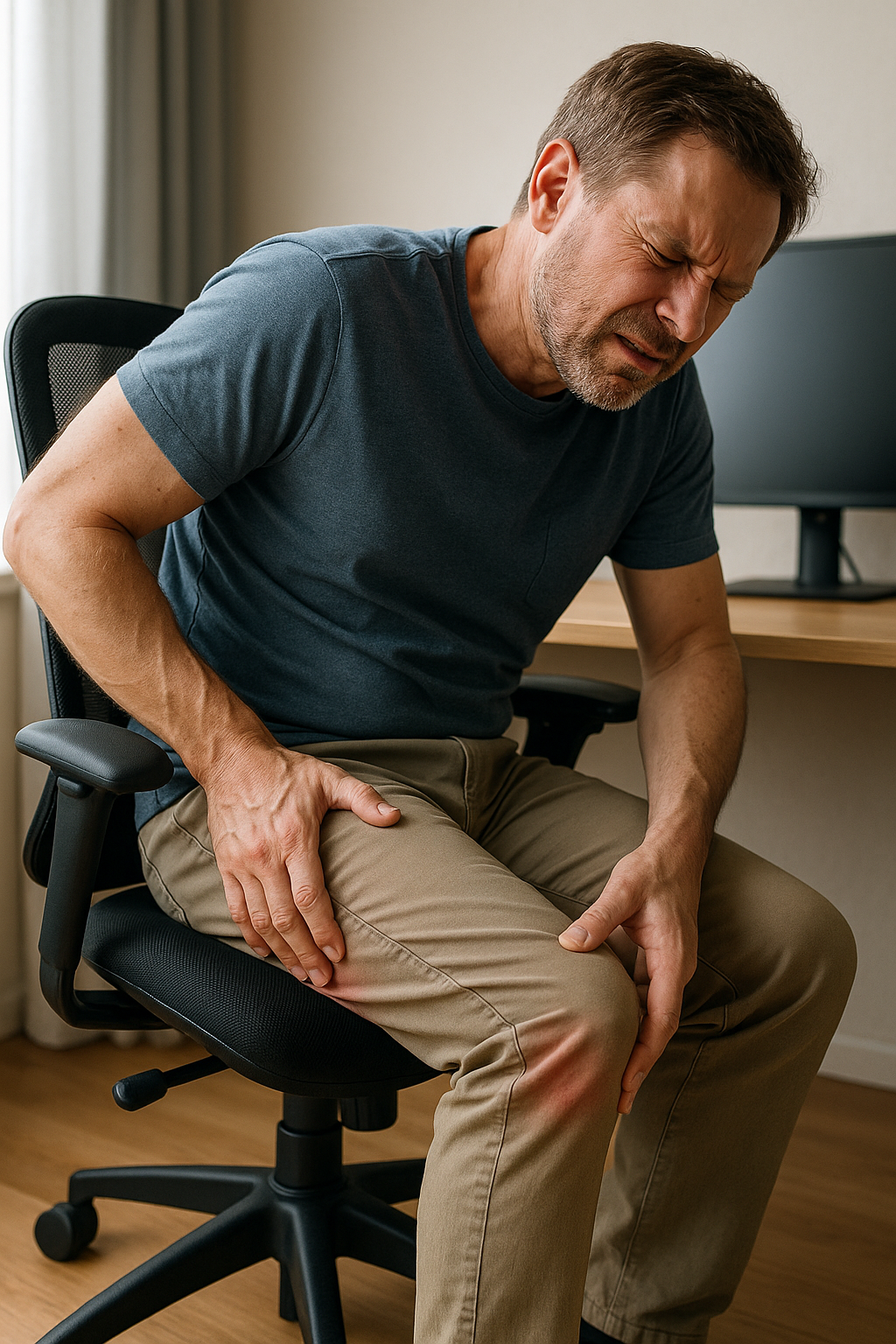 Sitzschmerz ade: Tipps gegen Schmerzen an der Oberschenkelrückseite - Illustration