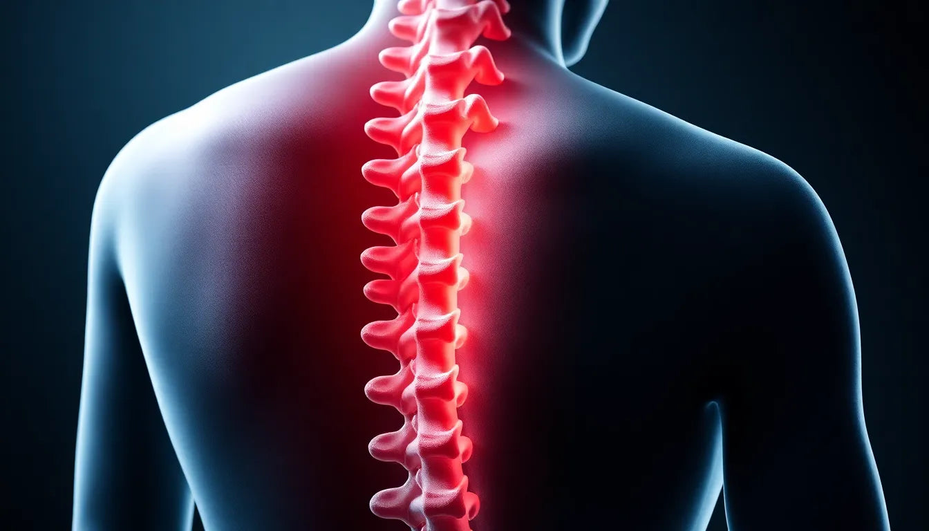 Erkennen und verstehen: die häufigsten spondylose symptome - Illustration