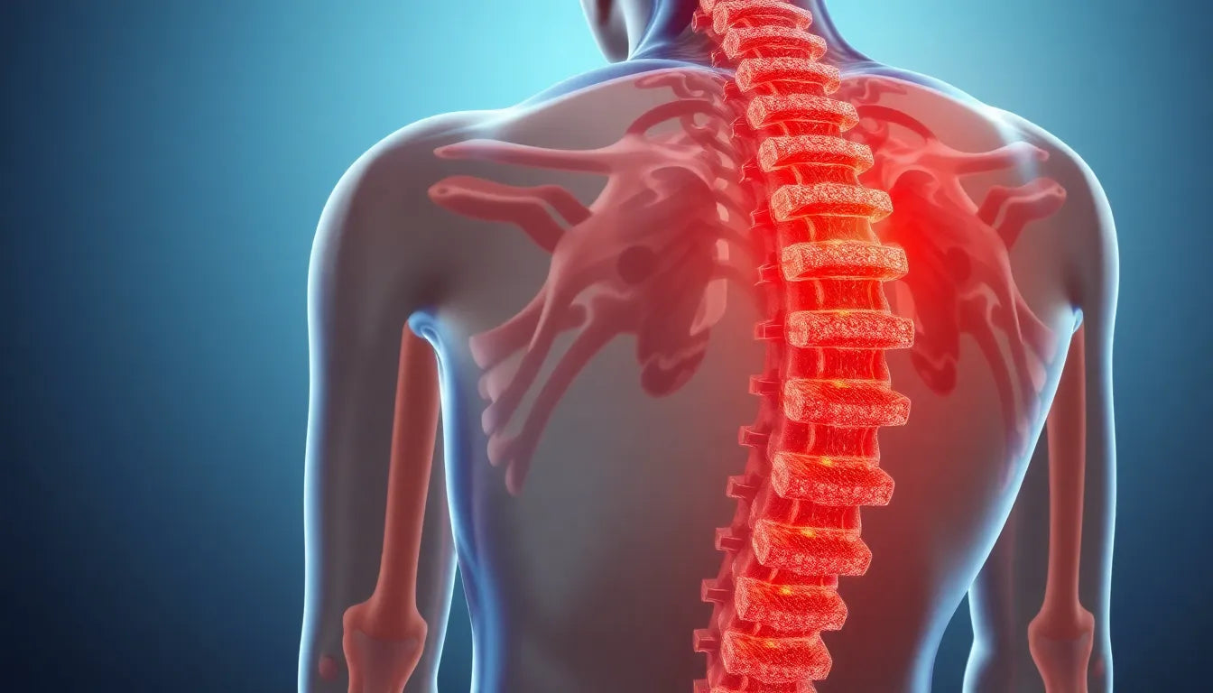 Erkennen Sie die stummen Schreie Ihrer Wirbelsäule: Anzeichen eines Bandscheibenvorfalls verstehen - Illustration