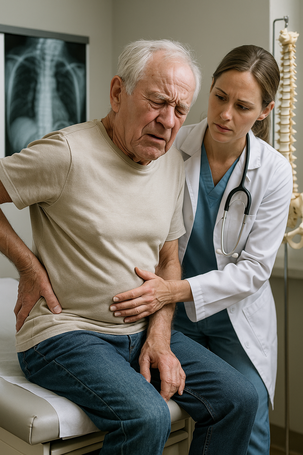 Rückenmarksverengung verstehen: Ursachen, Symptome und Behandlungsmöglichkeiten - Illustration