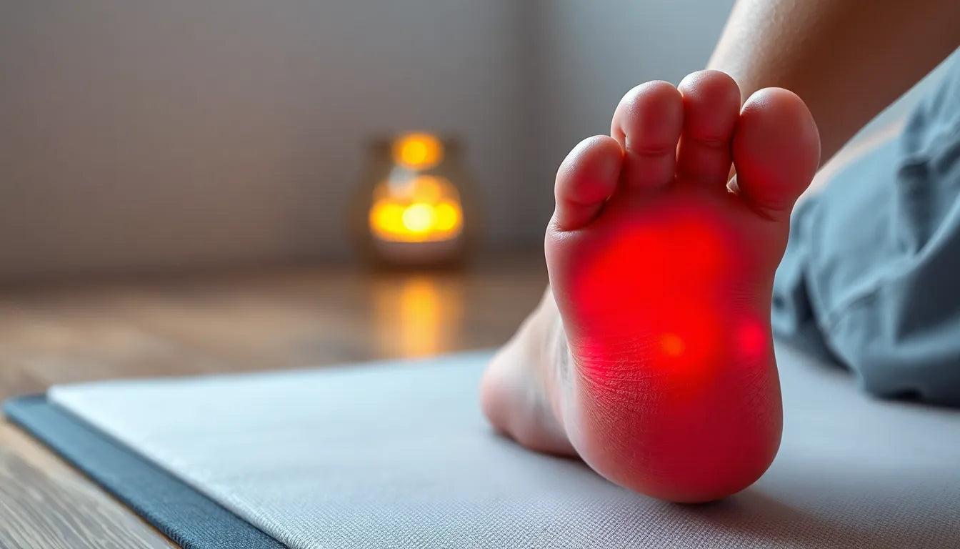 Entdecke die Kraft der Akupressurpunkte am Fuß gegen Ischias-Schmerzen - Illustration