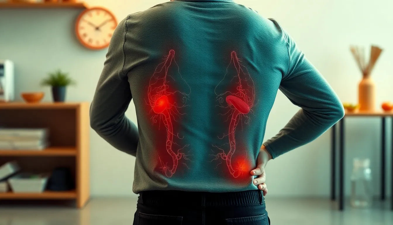 Schmerzen im Bauch und Rücken nach dem Essen: Ursachen und Lösungen entdecken - Illustration