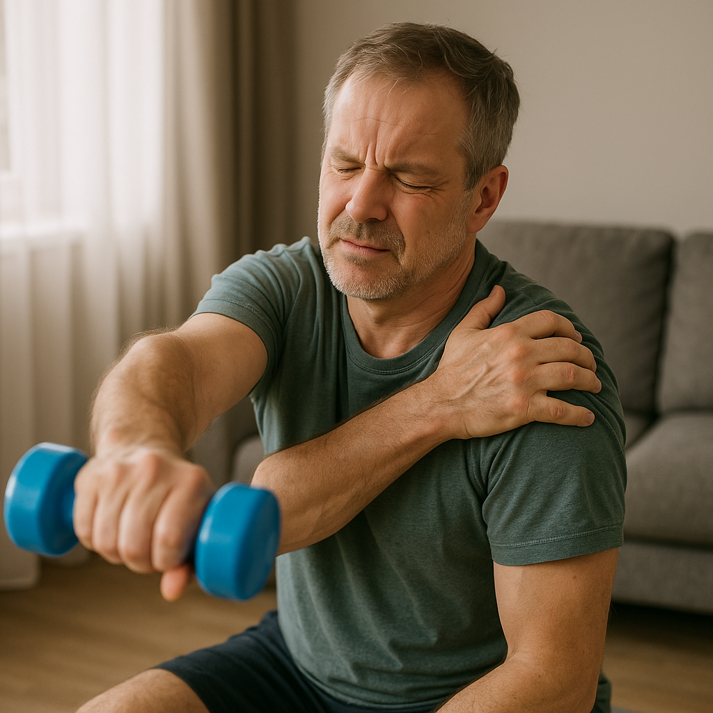 Effektive Übungen für Übungsleser mit Schulterschmerzen: Physiotherapie für zu Hause - Illustration