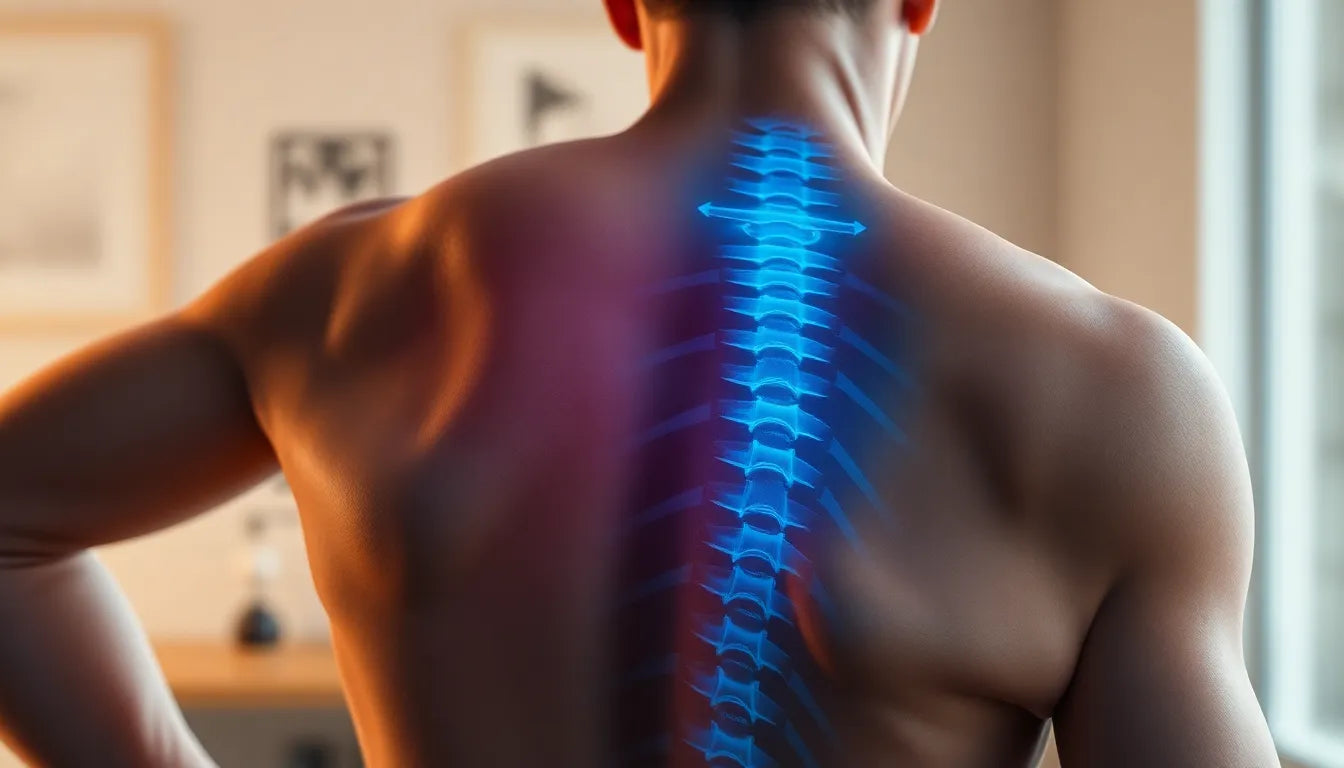 Entspannt atmen trotz klump i halsen und rückenschmerzen - Illustration