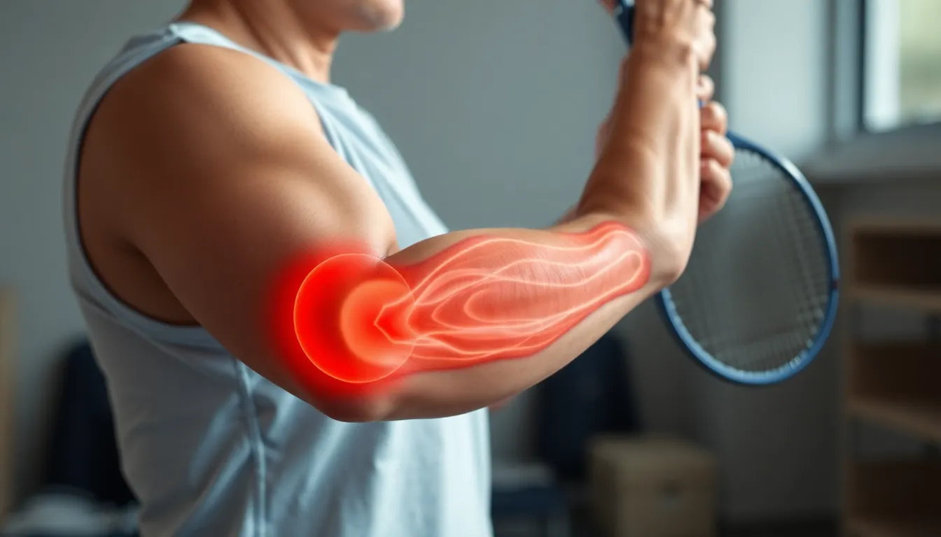 Übungsleser: effektive elastikübungen für tennisalbue - Illustration