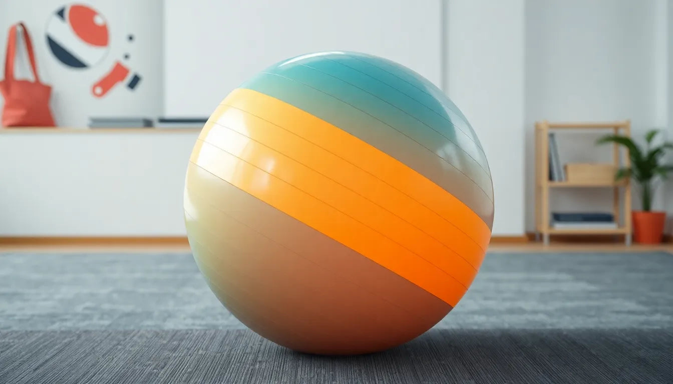 Sanfte Linderung: effektive Übungen mit dem Gymnastikball bei Bandscheibenvorfall - Illustration