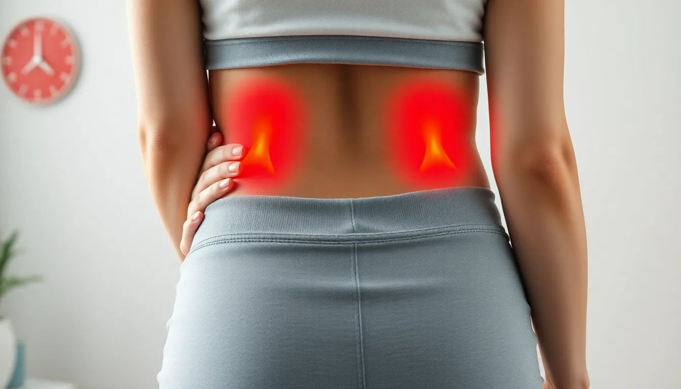 Schmerzen im unteren Rücken während des Eisprungs verstehen und lindern - Illustration