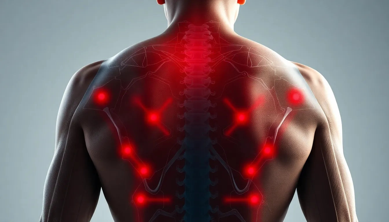 Schmerzen im Rücken durch gedrückte Rippen: Ursachen und Linderung finden - Illustration