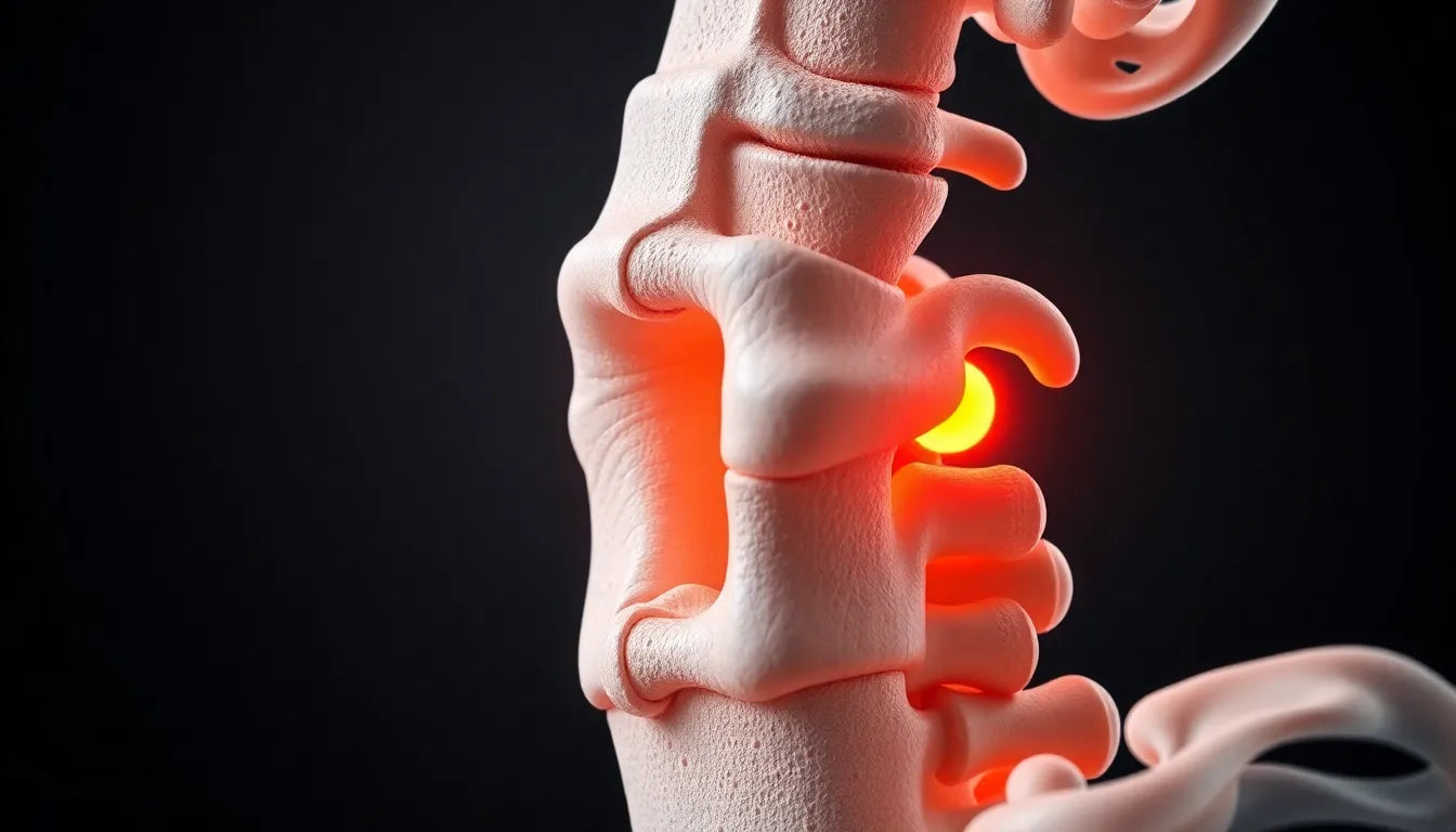 Entdecken Sie die Geheimnisse der Bandscheiben in der Halswirbelsäule - Illustration