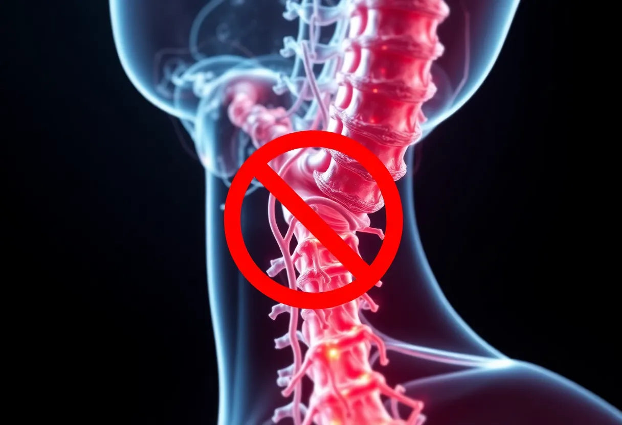 Wenn der Nacken schwindelig macht: Ursachen und Hilfe bei HWS-Bandscheibenvorfall - Illustration