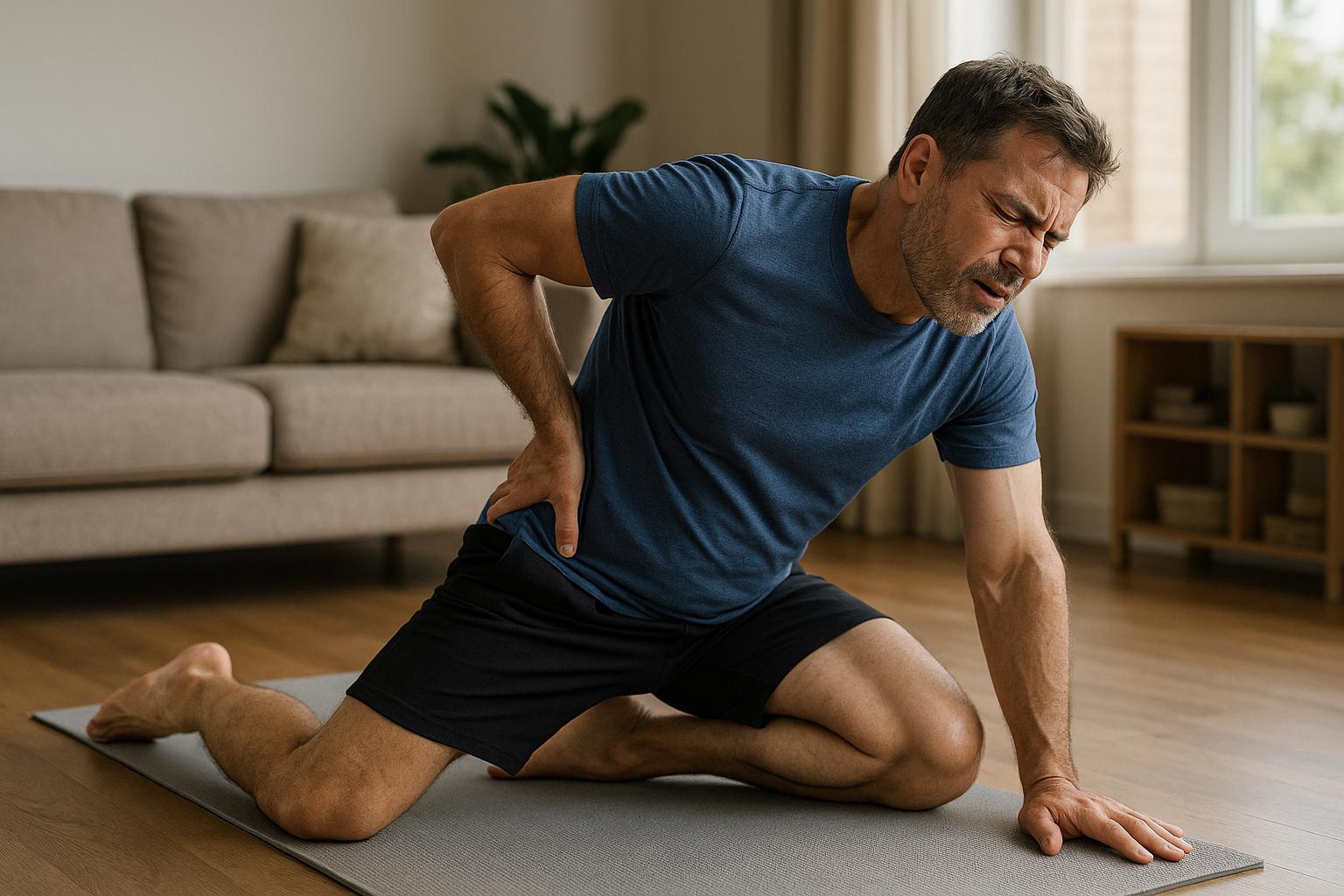 Schmerzen lindern: effektive Übungen bei Ischiasbeschwerden - Illustration