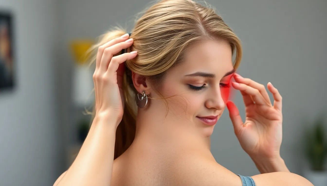 Übungsleser: einfache dehnübungen für einen entspannten hals - Illustration