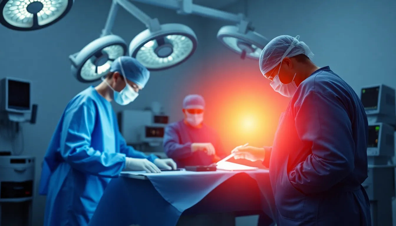 Operation bei bandscheibenvorfall: Risiken und Entscheidungen im Fokus - Illustration