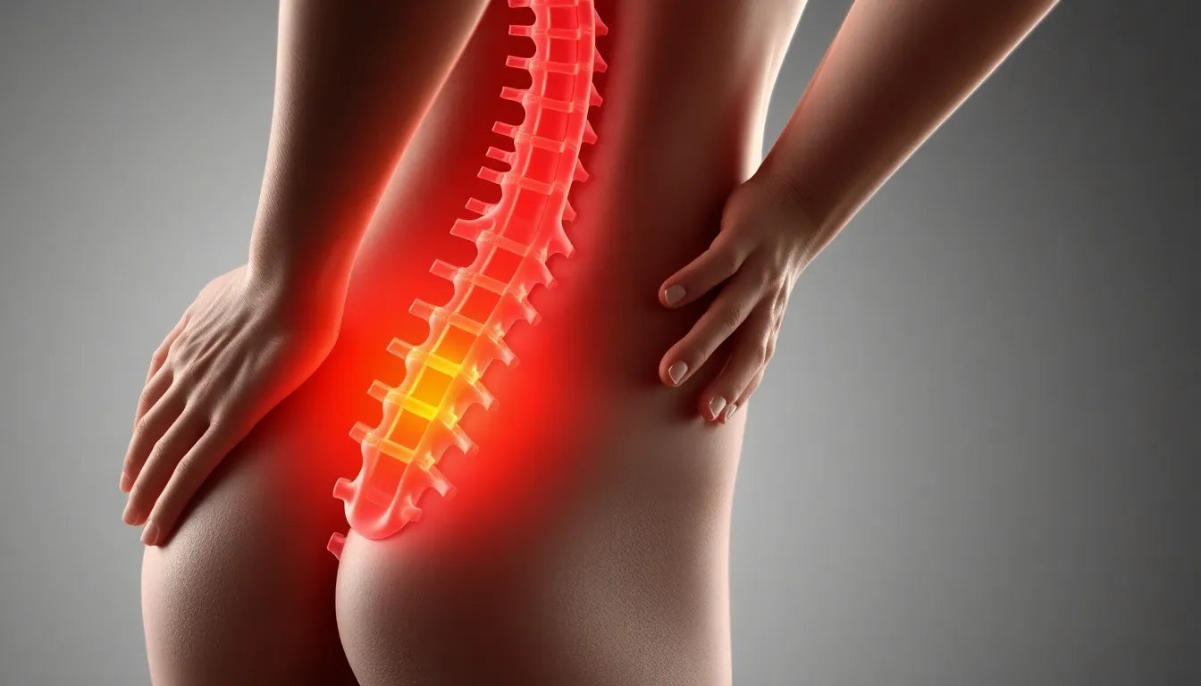 Befreien Sie sich von Ischiasschmerzen in Hüfte und Lendenbereich - Illustration