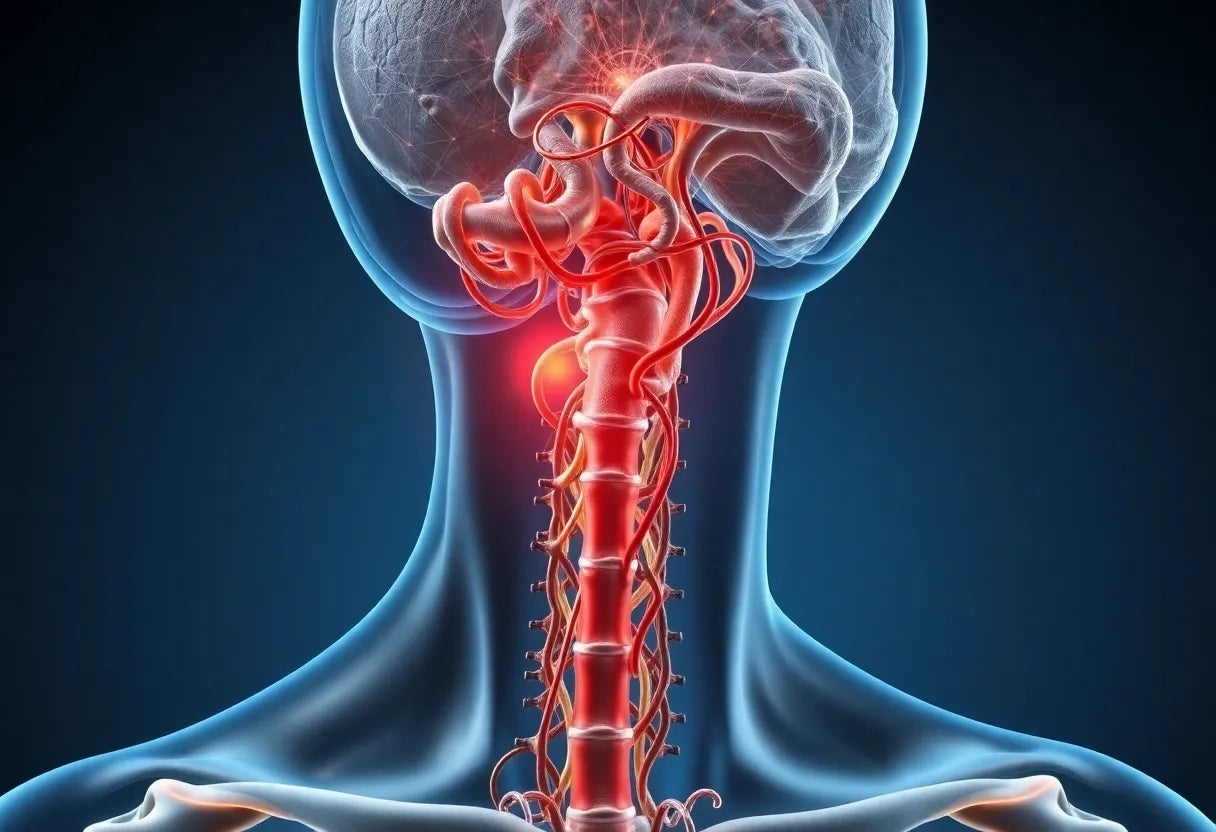 Übelkeit bei hws-bandscheibenvorfall: verstehen und lindern - Illustration