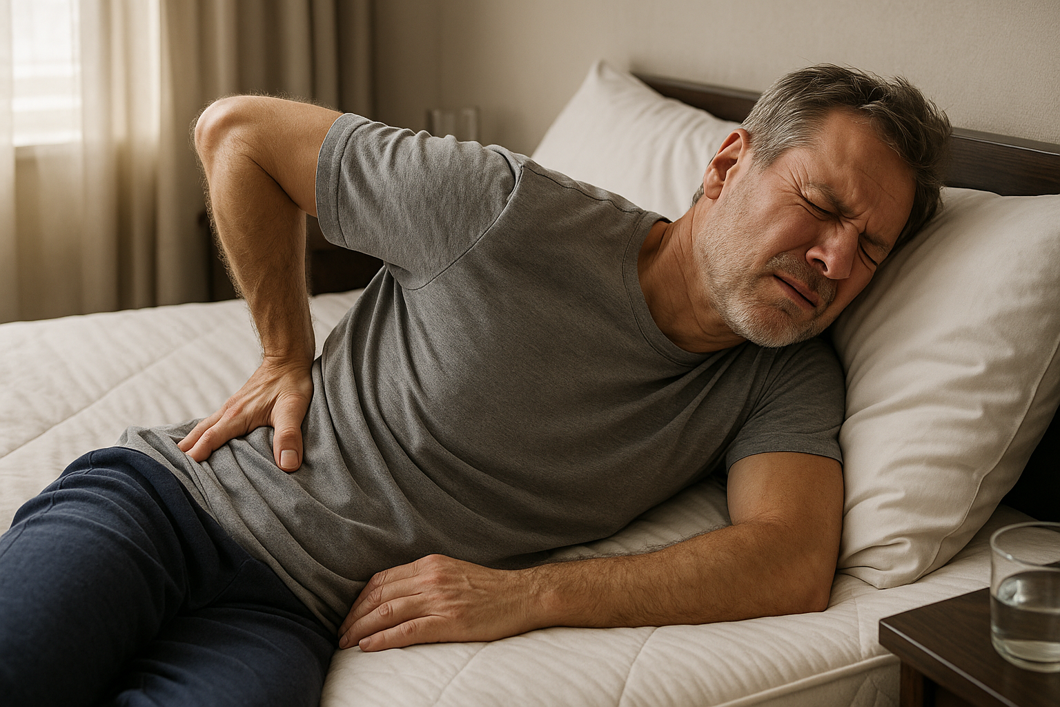 Wenn Liegen zur Last wird: Tipps gegen Rückenschmerzen im Bett - Illustration