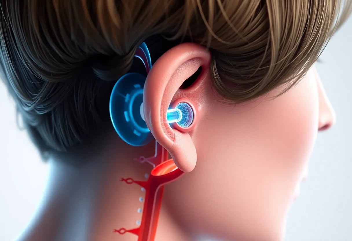 Wenn der Nacken das Sehen beeinflusst: HWS-Bandscheibenvorfall und Sehstörungen verstehen - Illustration