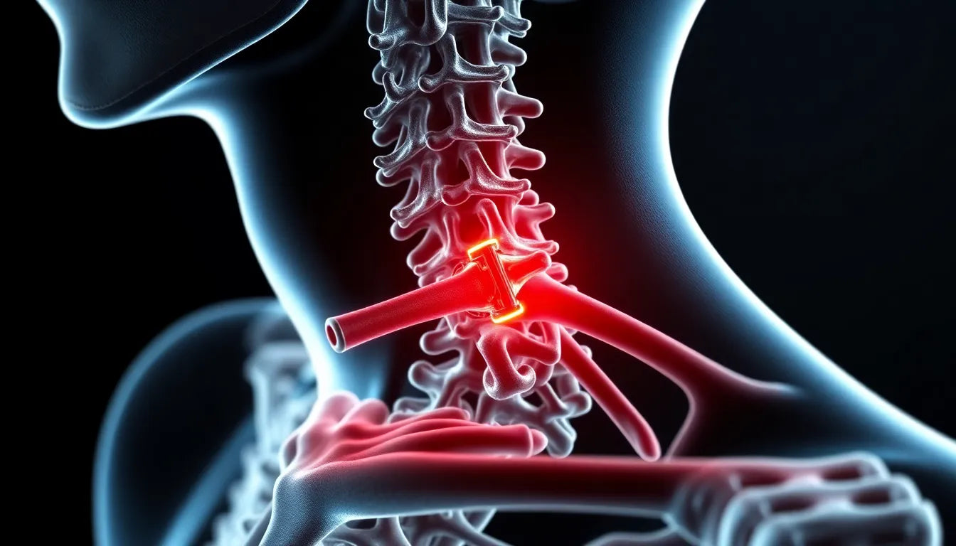 Diskusprotrusion c5/c6 verstehen und behandeln: Ein Leitfaden für Betroffene - Illustration