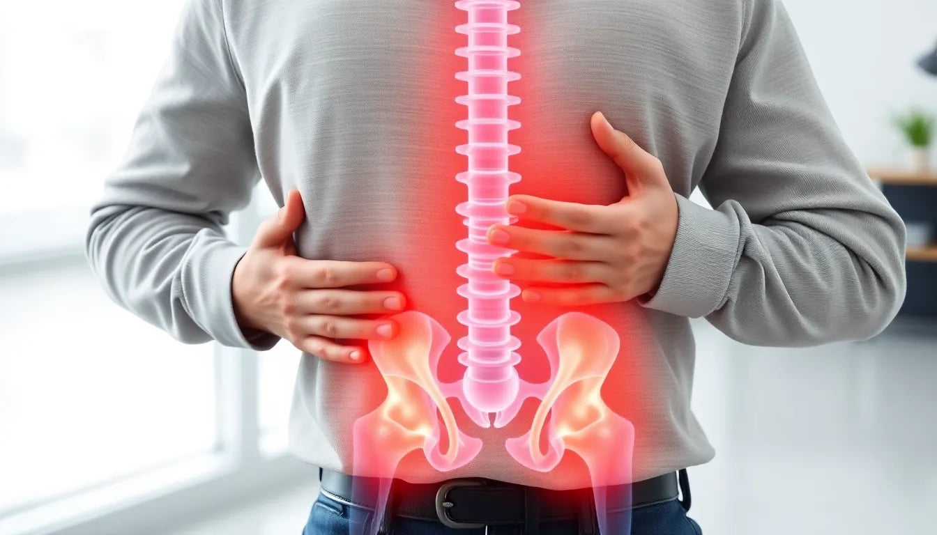Linderung bei bandscheibenvorfall im lendenbereich: effektive Wege zur Schmerzbewältigung - Illustration