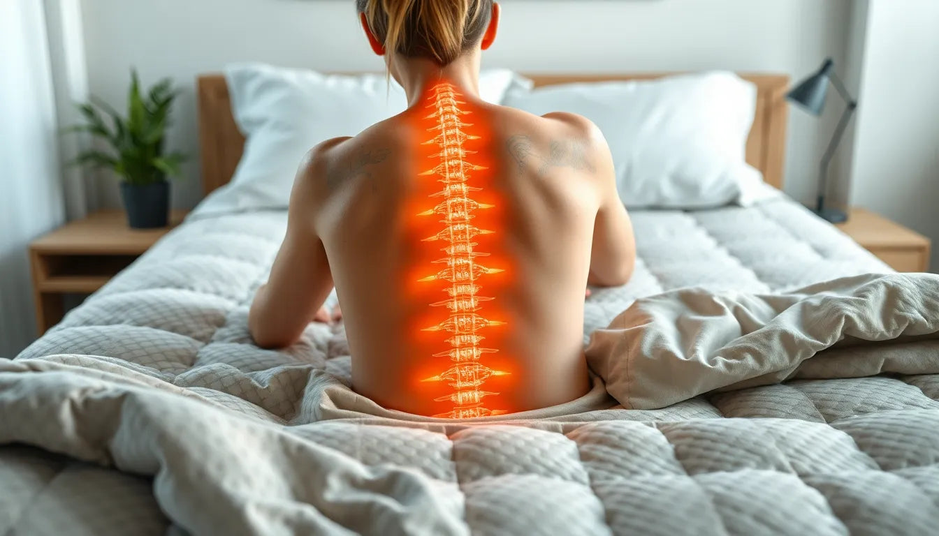 Erleben Sie erholsamen Schlaf: Die richtige Topmadras gegen Rückenschmerzen finden - Illustration