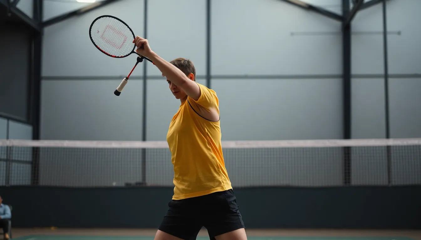 Effektive Übungen für Übungsleser nach einem intensiven Badmintonspiel - Illustration