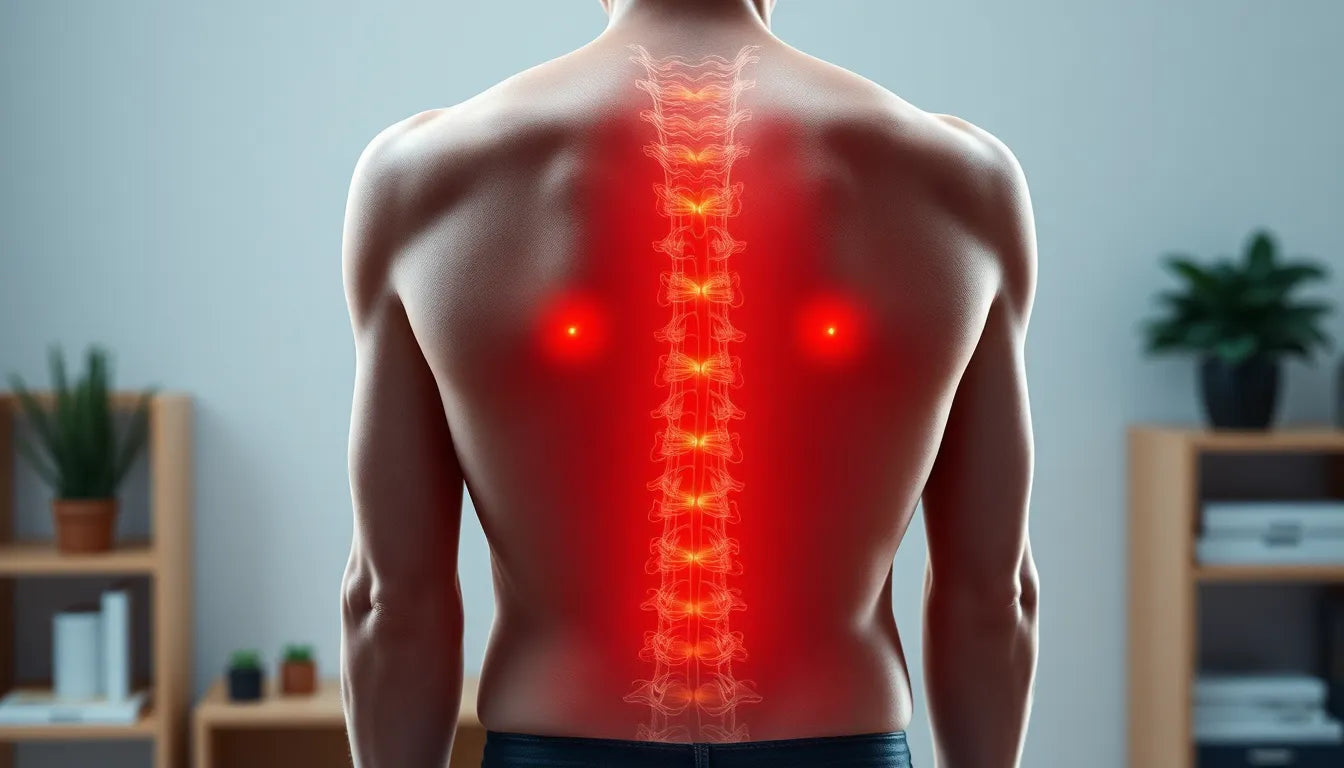 Rückenschmerzen und Rippenbeschwerden verstehen und lindern - Illustration