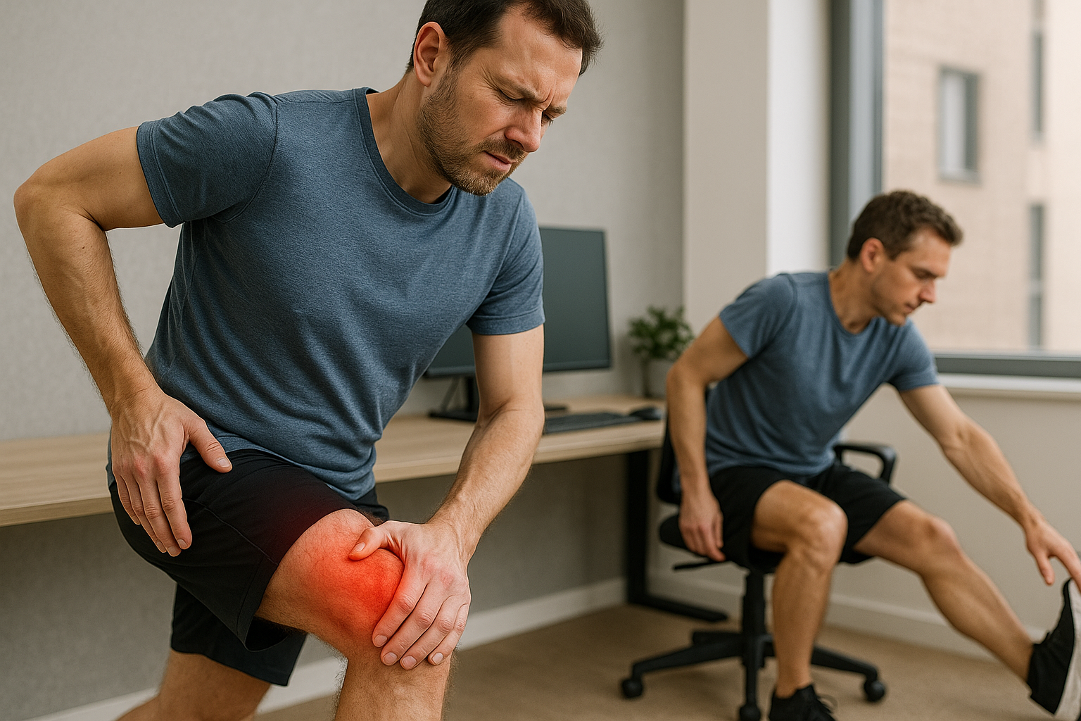 Schritt für Schritt schmerzfrei: effektive Übungen für den Oberschenkel - Illustration