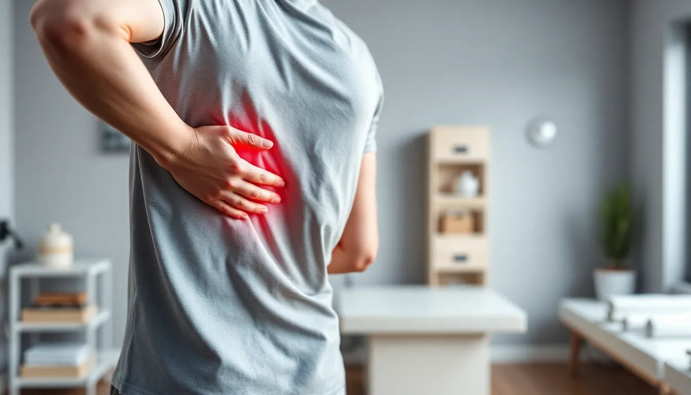 Linderung von bandscheibenvorfällen durch gezielte physiotherapie - Illustration